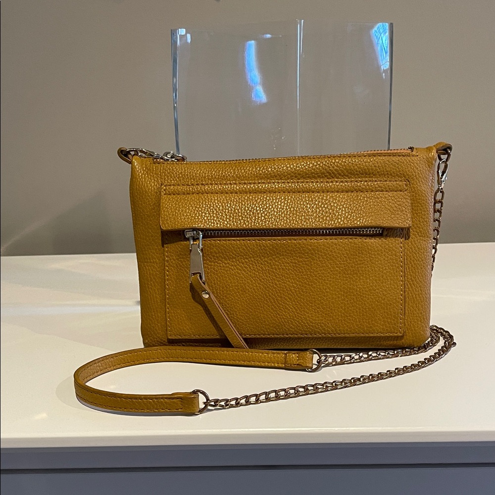 Madison West Tan/gold Crossbody Bag  **FINAL OFFER**